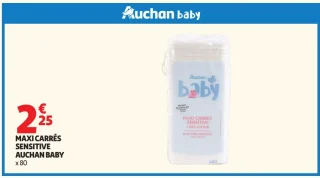 Maxi carrés sensitive Auchan Baby