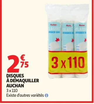 Disques à démaquiller Auchan