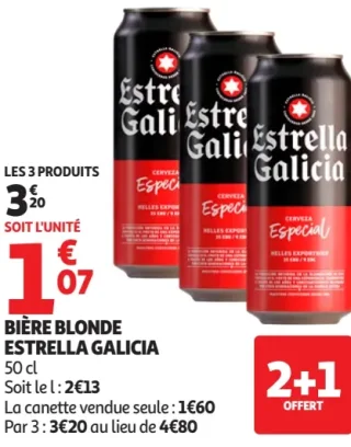 Bière blonde Estrella Galicia