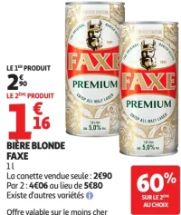 Bière blonde Faxe Premium