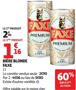 Bière blonde Faxe Premium