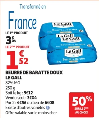 Beurre de baratte doux Le Gall