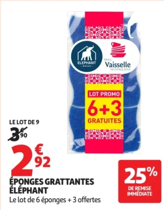 Éponges grattantes Éléphant