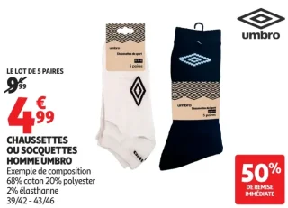 Chaussettes ou socquettes homme Umbro