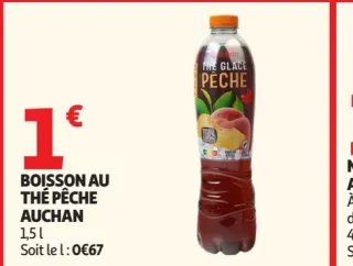Boisson au Thé Pêche Auchan