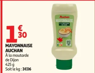 Mayonnaise Auchan à la moutarde de Dijon