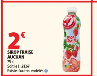 Sirop Fraise Auchan