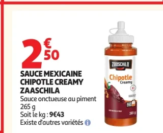 Sauce Mexicaine Chipotle Creamy Zaaschila