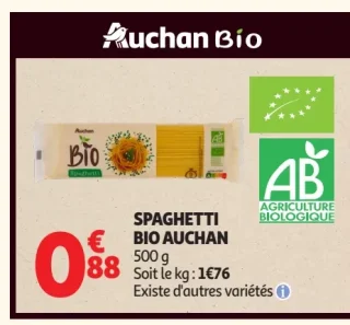 Spaghetti Bio Auchan