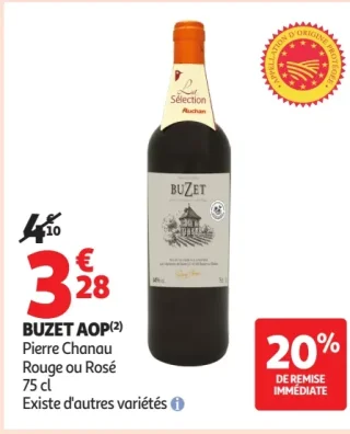 Buzet AOP Pierre Chanau Rouge ou Rosé