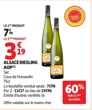 Alsace Riesling AOP Cave de Hunawihr