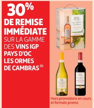 La gamme des vins igp pay d'oc les ormes ce cambras