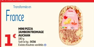 MINI PIZZA JAMBON FROMAGE AUCHAN