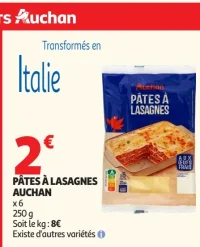 Pâtes à lasagnes Auchan