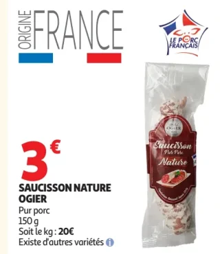 Saucisson nature Ogier
