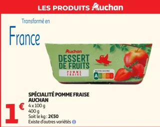 Spécialité Pomme Fraise Auchan