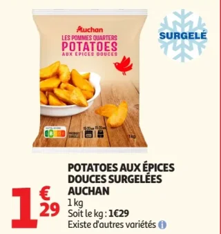 Potatoes Aux Épices Douces Surgelées Auchan