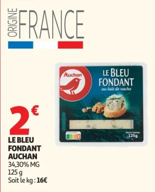Le Bleu Fondant Auchan