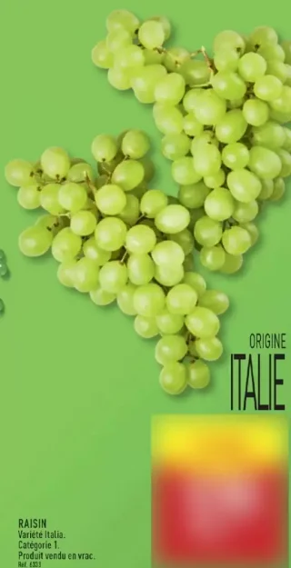 RAISIN Variété Italia
