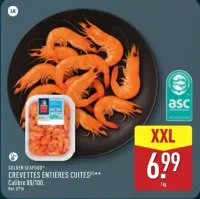 Crevettes entières cuites