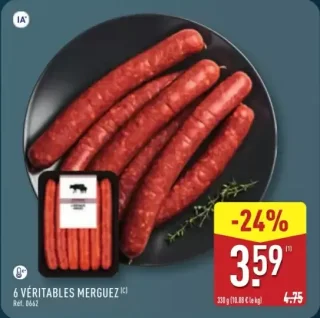 6 Véritables Merguez