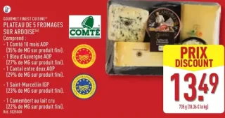 Gourmet Finest Cuisine Plateau de 5 Fromages sur Ardoise