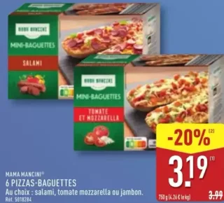Mama Mancini® 6 Pizzas-Baguettes