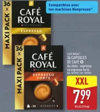 CAFÉ ROYAL® 36 CAPSULES DE CAFÉ