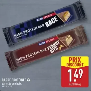 ALDI SPORTS BARRE PROTÉINÉE