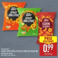 SUN SNACKS® CHIPS SPICY ROLLITOS OU CHIPS DE MAÏS