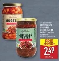 Les Légendaires Légumineuses cuisinées au chorizo ou mogettes