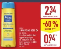 Mixa Bébé Shampoing très doux ou très doux hypoallergénique