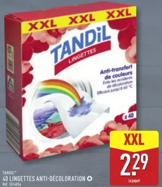 Tandil 40 Lingettes Anti-Décoloration XXL