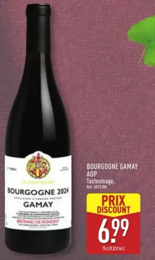 Bertrand de Monceny Bourgogne Gamay AOP Tastevinage