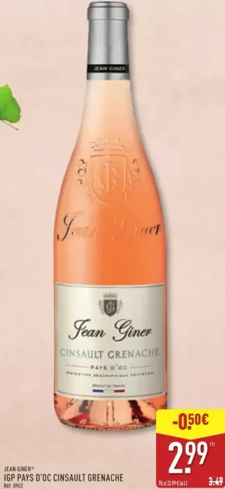 Jean Giner® IGP Pays d'Oc Cinsault Grenache
