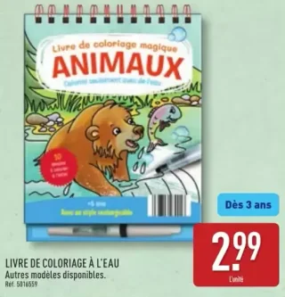 LIVRE DE COLORIAGE À L'EAU