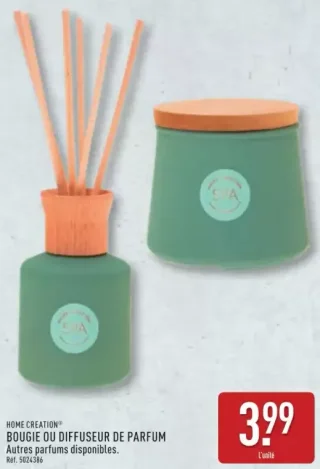 HOME CREATION® BOUGIE OU DIFFUSEUR DE PARFUM