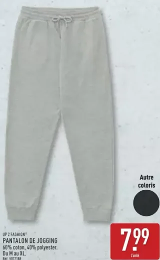 UP 2 FASHION® PANTALON DE JOGGING Du M au XL.