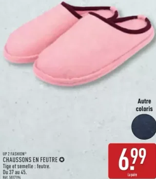 UP 2 FASHION® CHAUSSONS EN FEUTRE Du 37 au 45.