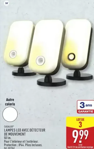 Casalux Lampes LED avec détecteur de mouvement