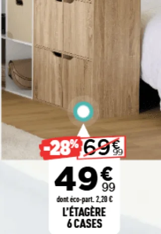L'Étagère 6 Cases Gamme Mix N Door
