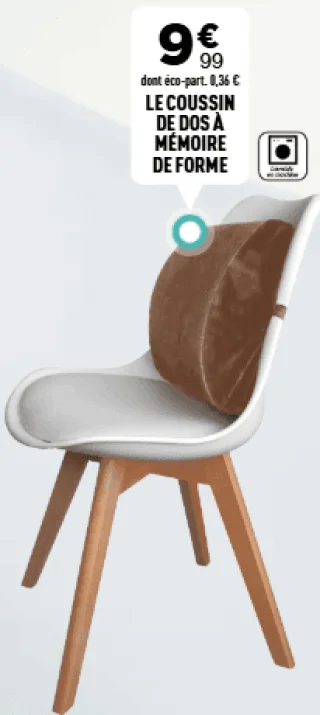 Le coussin de dos à mémoire de forme