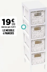 Le meuble 4 paniers