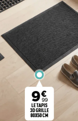 Le tapis 3D Grille 80x50 cm