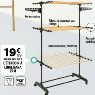 L'étendoir à linge Bara 25 M