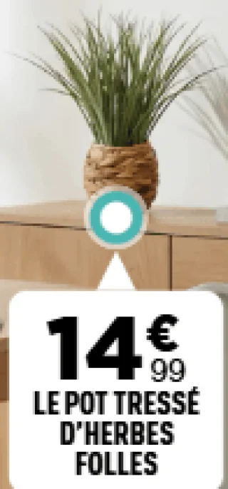 Atmosphera Le pot tressé d'herbes folles