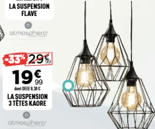 LA SUSPENSION 3 TÊTES KAORE Atmosphera