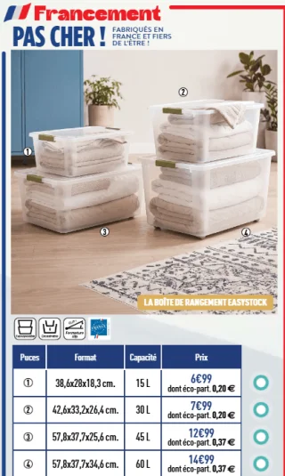 La boîte de rangement Easystock