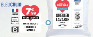 Oreiller Lavable Bleu Câlin