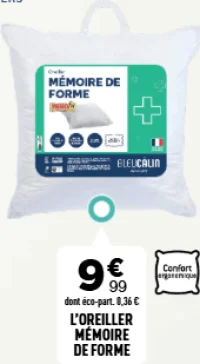 Bleu Câlin L'oreiller Mémoire de Forme